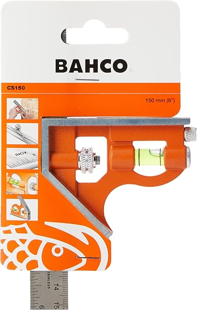 Bahco CS150 150mm Combination Square , Orange
