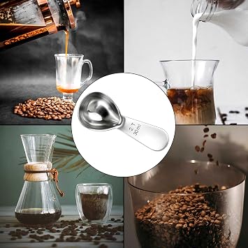 18/8 Stainless Steel 2 Tbsp Coffee Scoop - Exact Measuring Spoon (30ml)