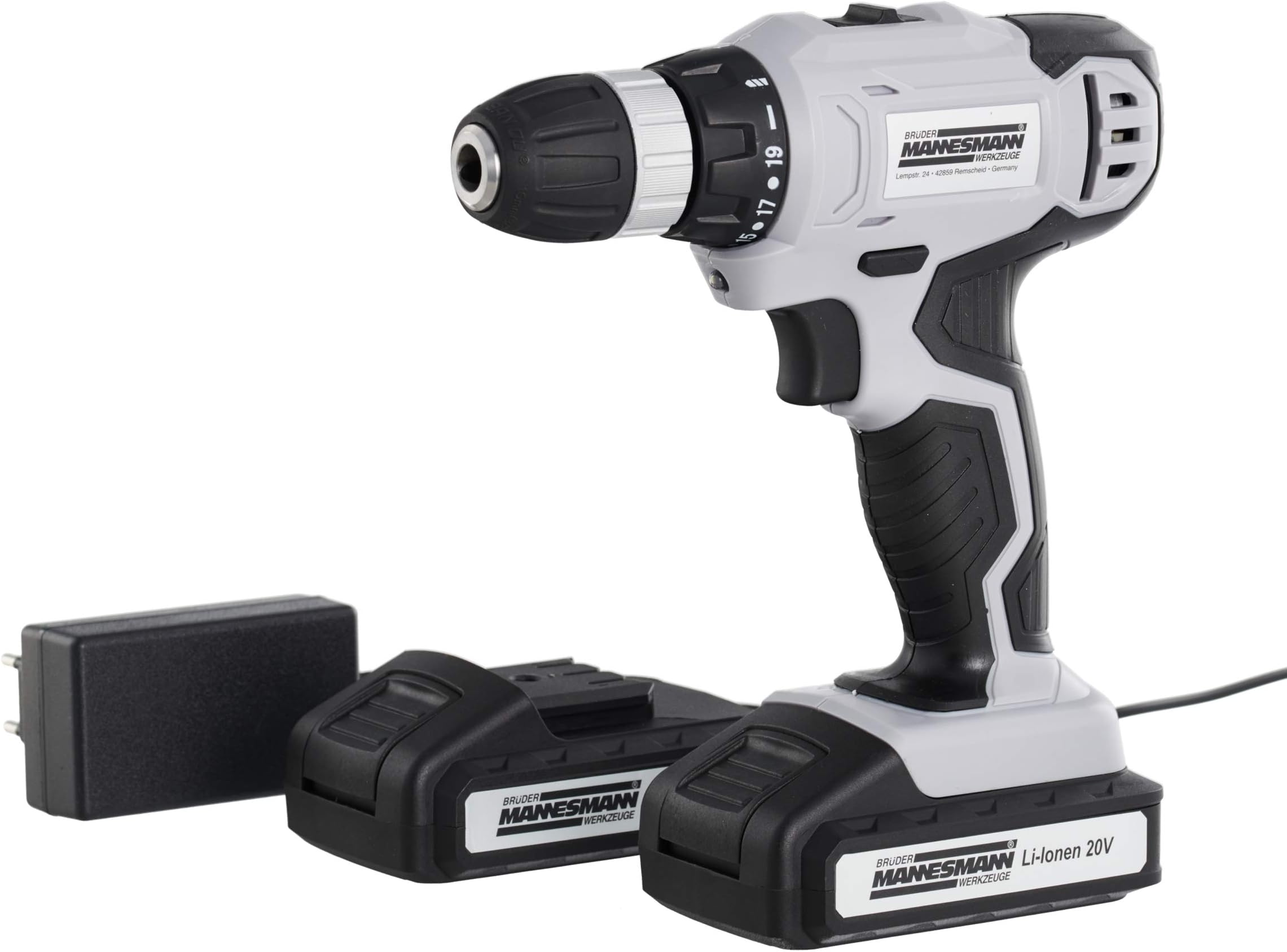 Brüder Mannesmann Cordless Drill 20 V, Li-ion, 2 Gears