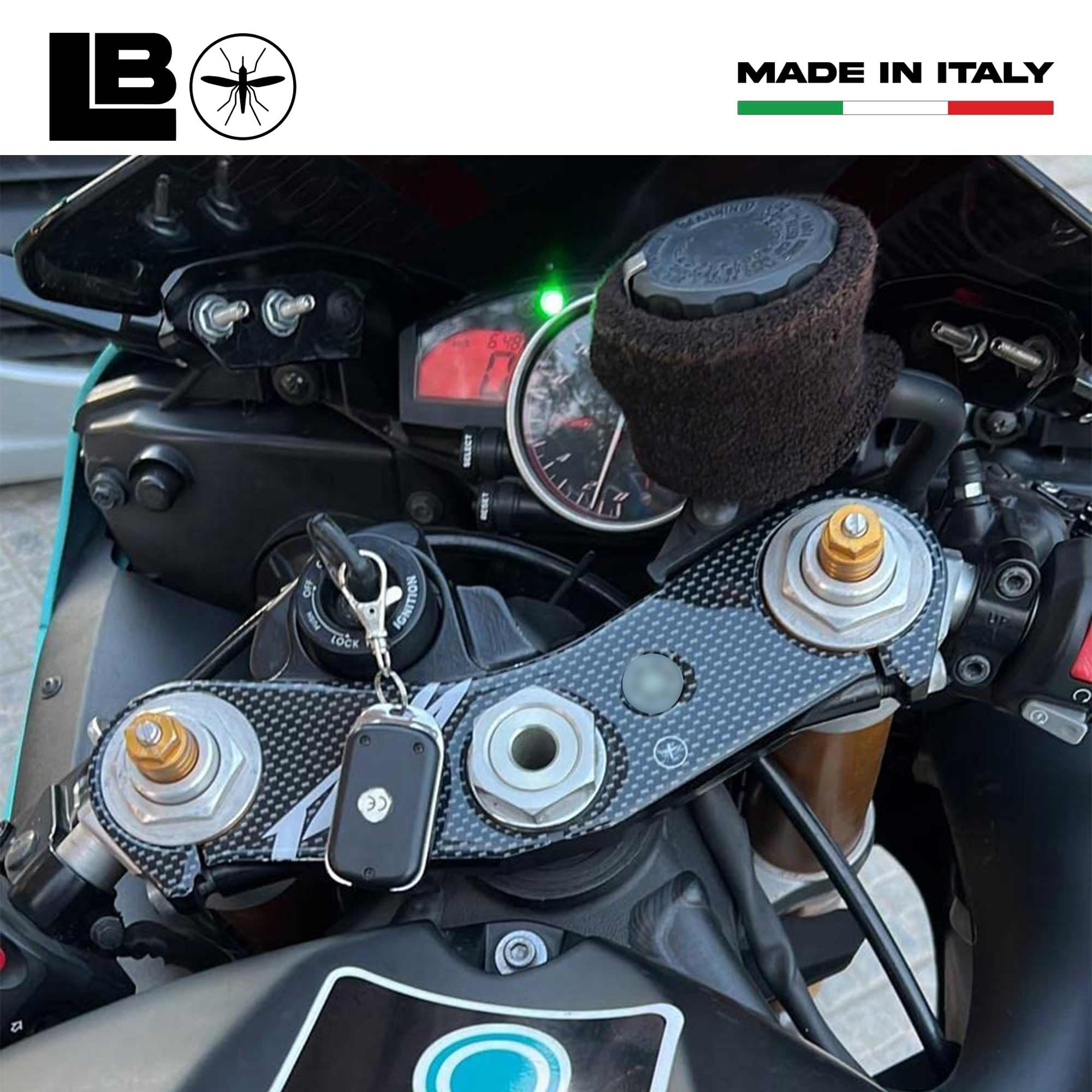 labelbike - Naklejka 3D z żywicy Dekoracyjna i Ochronna na płytkę widelca Motocyklowego kompatybilna z YAMAHA R6 2006-2016