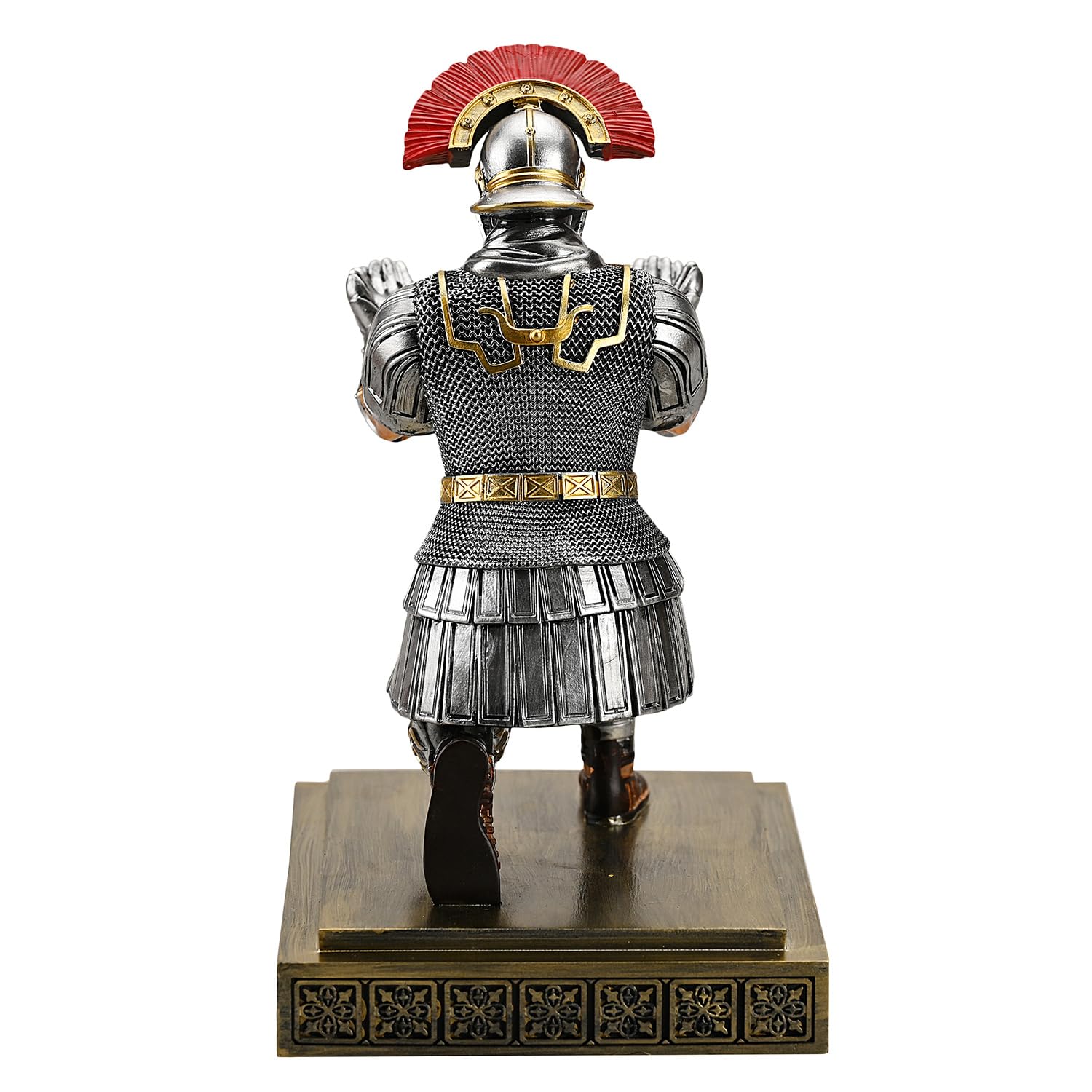 Porte-stylo Magnétique Figurine Chevalier - Décoration Bureau Ou Maison En Résine Avec Épée Argentée - 15x10x15 Cm