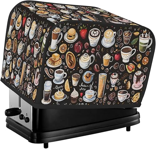 Miniatura 46 de Cubierta moderna para tostadora de uvas de vino tinto, protección de 2 rebanadas contra el polvo y las huellas dactilares, fundas para pan, fundas