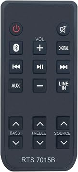WINFLIKE RTS7015B Replace Remote Control fit for RCA Soundbar Subwoofer RTS7113WS RTS7015B RTS7116S SBT17116S rts7116s A2HRTS7116S A2H RTS7116S A2H-RTS7116S A2HRTS7116S A2HRT571165 A2HRTS7II6S