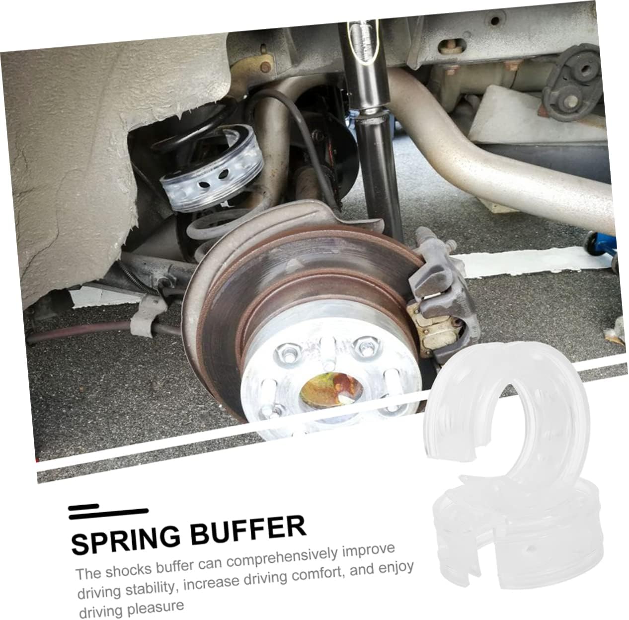 ULTECHNOVO Car Spring Buffer Car Rubber Buffer Automotive Replacement Shocks Improve Stability and Comfort
