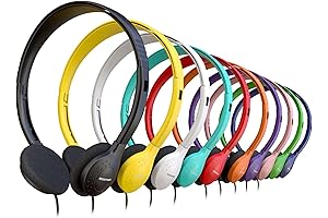 10 Pack Kids Headphones for School Bulk - Disposable Headphones for Classroom