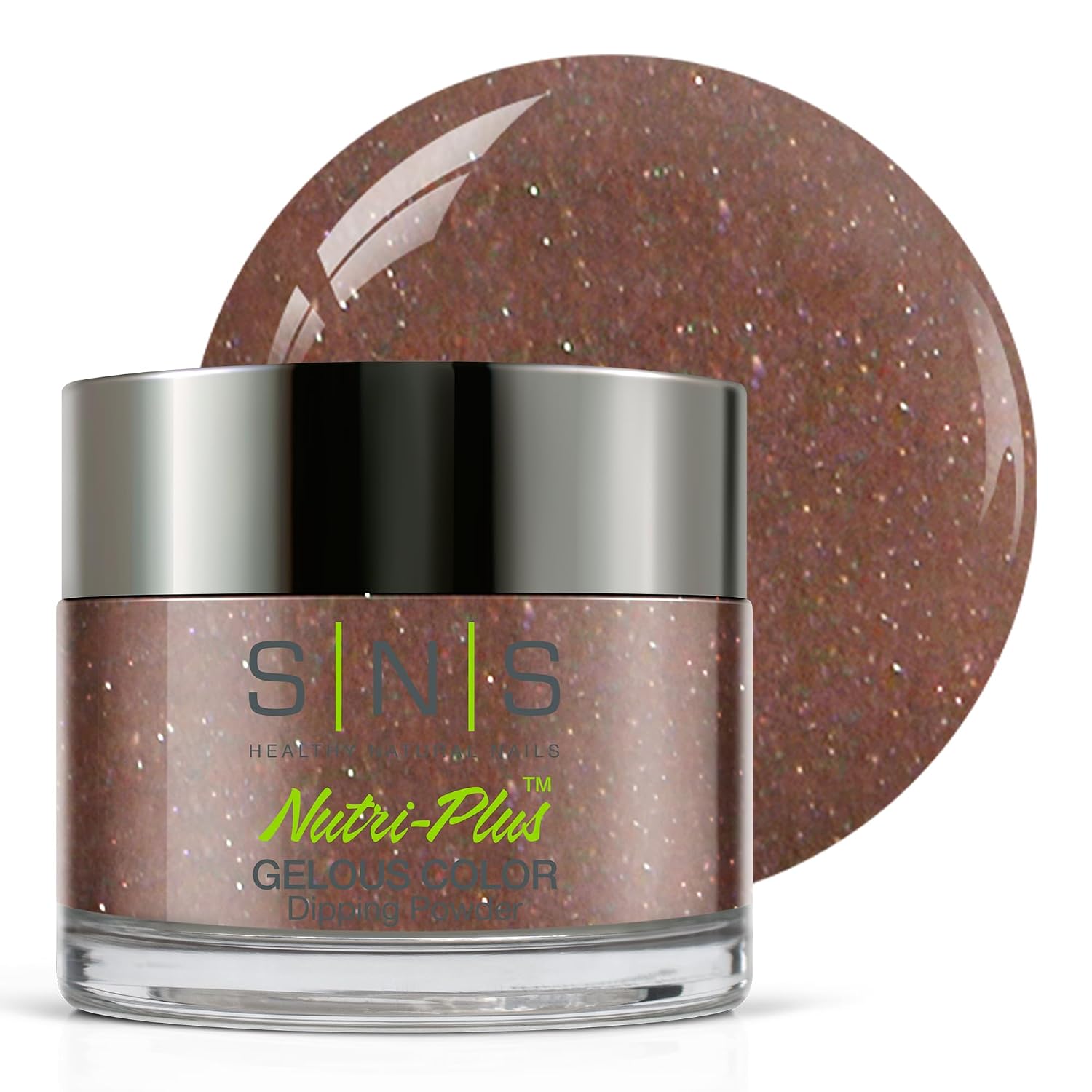 SNS Nail Dip Powder, Gelous Color Dipping Powder - Ta Da! (Red/Glitter) - Long-Lasting Dip Nail Color Lasts 14 Days - Low-Odor & No UV Lamp Required - 1oz