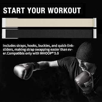Adjustable SuperKnit Wristband Compatible with WHOOP 5.0 WHOOP MG LIFE, SuperKnit Bands with Stainless Steel U Shape for WHOOP LIFE ECG