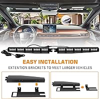 Vista 5 de XRIDONSEN Luces estroboscópicas de 34 pulgadas, color verde ámbar, 40 luces LED intermitentes de advertencia de peligro de seguridad, luces