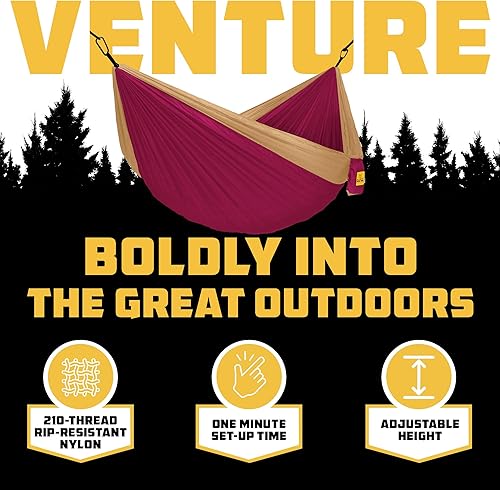 Miniatura 43 de Wise Owl Outfitters Hamaca de camping – Hamaca portátil de 500 libras con correas de árbol – viajes, mochileros, senderismo, equipo de campamento al