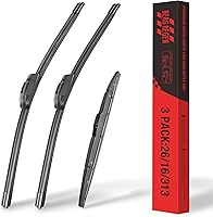 Vista 46 de BERG REGEN 22"+19" Limpiaparabrisas con juego de repuesto trasero de 10 pulgadas para Mazda CX-3 2016 2017 2018 2019 – Calidad genuina del OEM