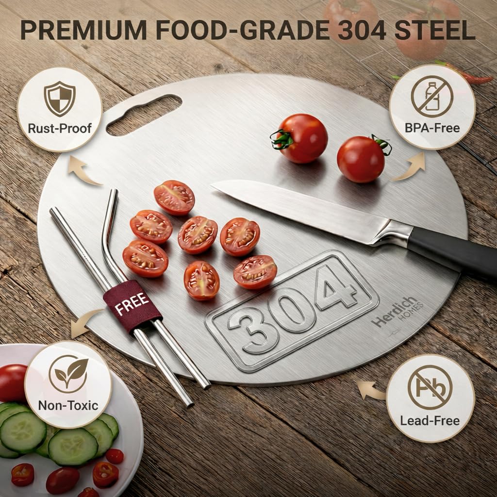 Stainless Steel Chopping Board - Durable & Hygienic -5 Stainless Steel Chopping Board - Durable & Hygienic -5