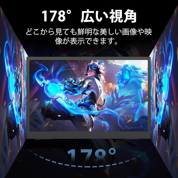 IBW Mobile Monitor, 15.6 inches, 4K Large Screen, UHD, 3840 x 2160, 100% sRGB IPS Panel, HDR/FreeSync, Blue Light Reduction, Built-in Speaker, VESA Wall Mounting, Type-C / HDMI Connection, Perfect for - 4