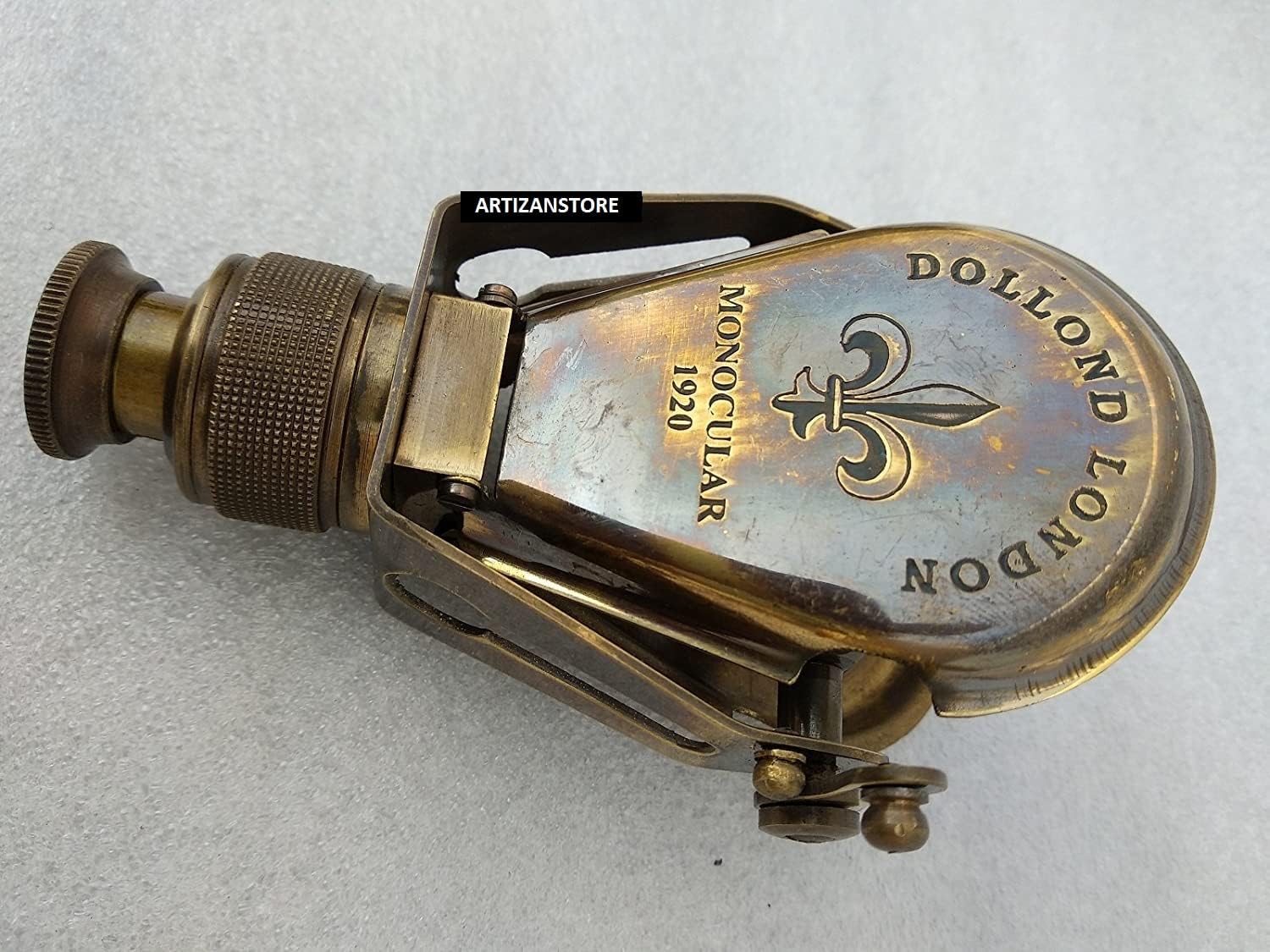 Antique-Style Nautical Ships Pocket-Monocular-Brass Telescope-with-Leather-Box