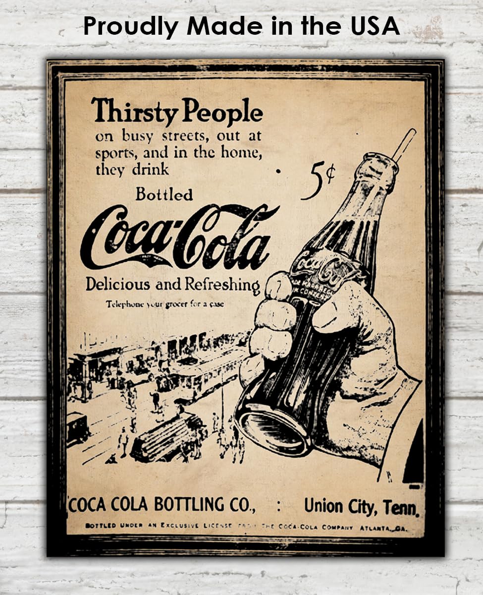 Amazon.com: Buzz Unplugged Classic Vintage Wall Art Print: Coca
