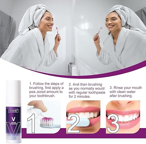 Miniatura 6 de Nivea Men Pasta de dientes morada, 1.06 onzas líquidas, gel blanqueador para dientes, unisex para adultos