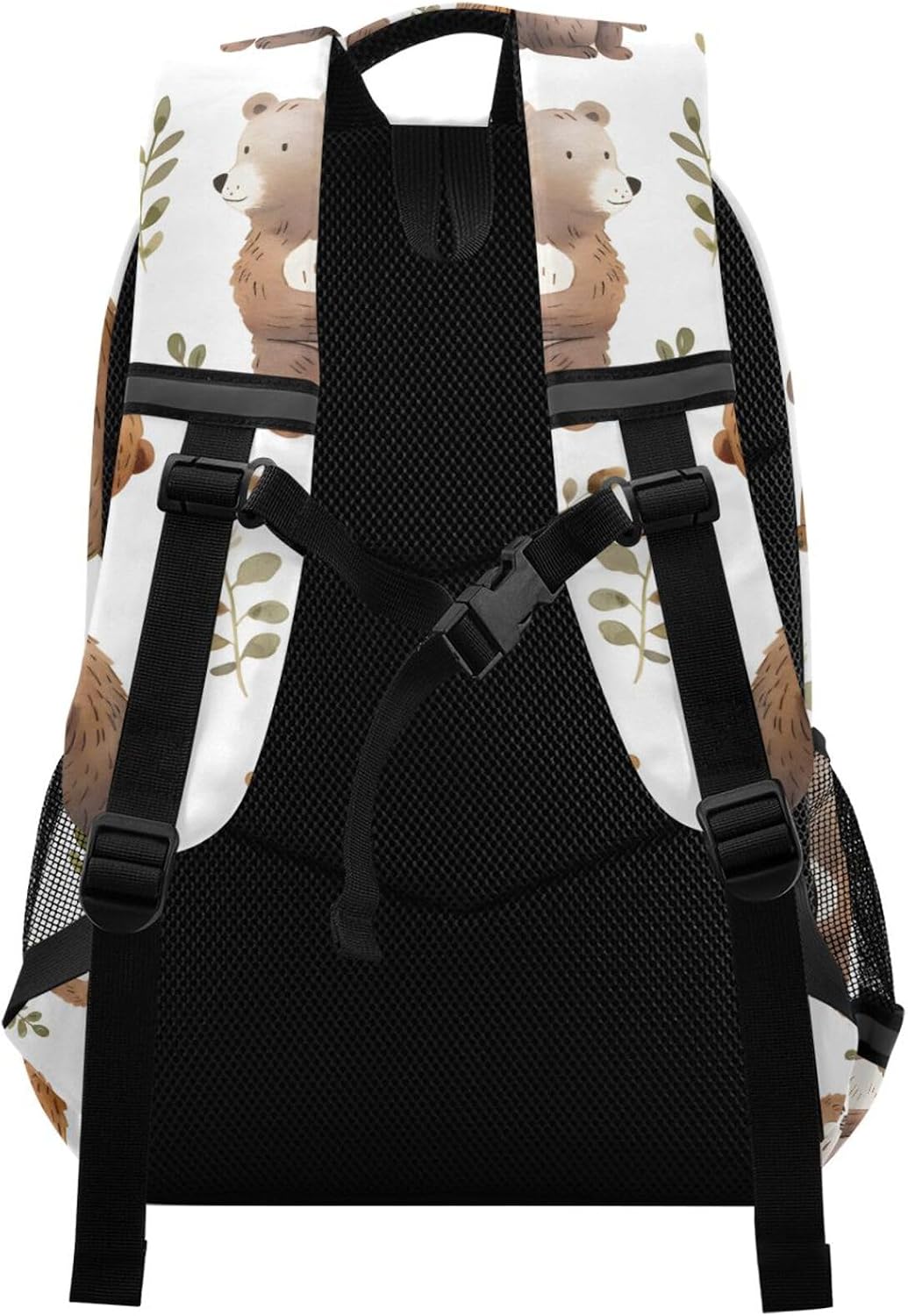 Backpack for Students Boys Girls Bear Leaves School Bag Travel Daypack Rucksack