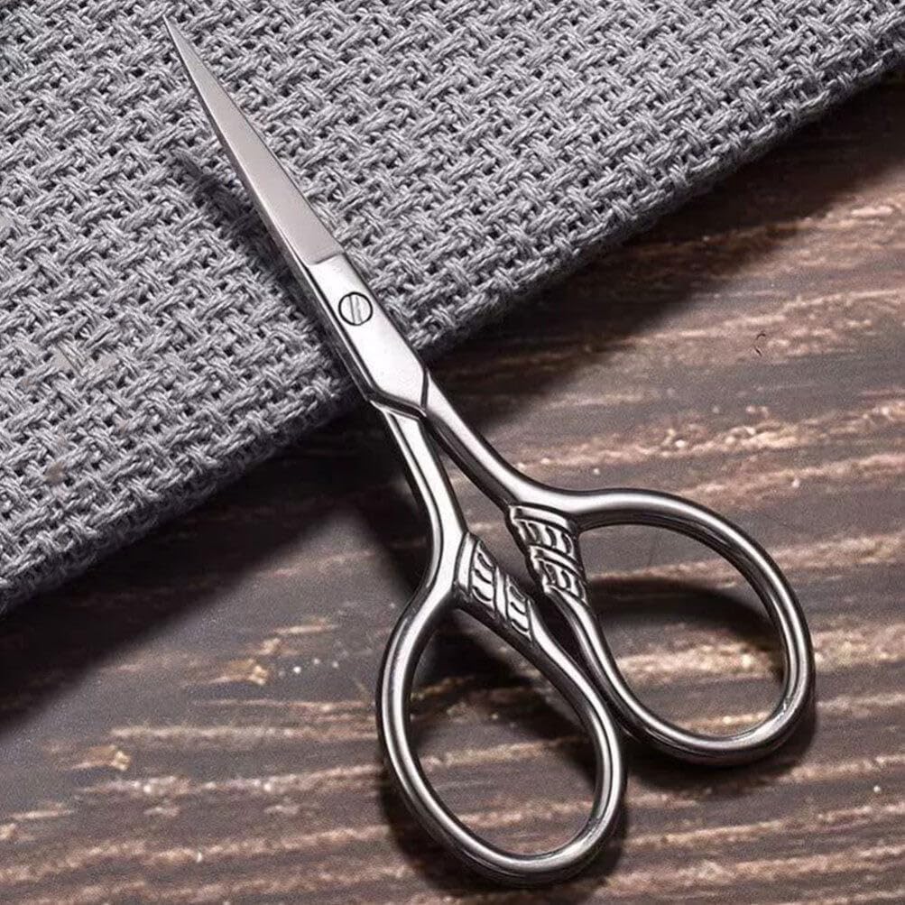 Ipetboom 2pcs Men's Eyebrow Trimmer Rounded Facial Hair Scissor Grooming Scissors Pet Grooming Scissor Pet Grooming Tool Small Scissor Beauty Mustache Scissors Brow Scissors Stainless Steel