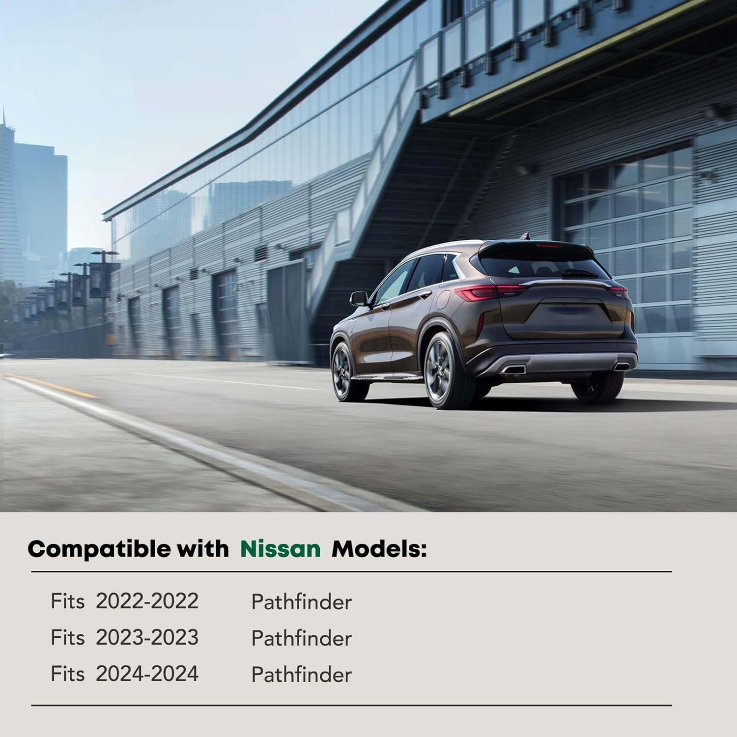 YHTAUTO 3 Inch Running Boards Side Step Bars Fit Nissan Pathfinder 2022-2026, SUV, Round Black Powder Steel, Side Step Rails Rocker Panel Off Road Exterior Accessories