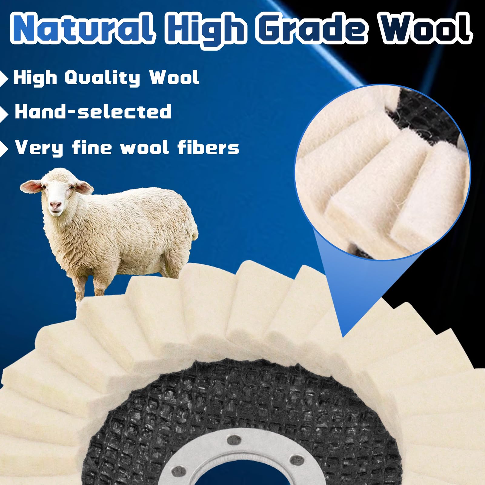 Wool Felt Polishing Discs - Restore Shine! -5