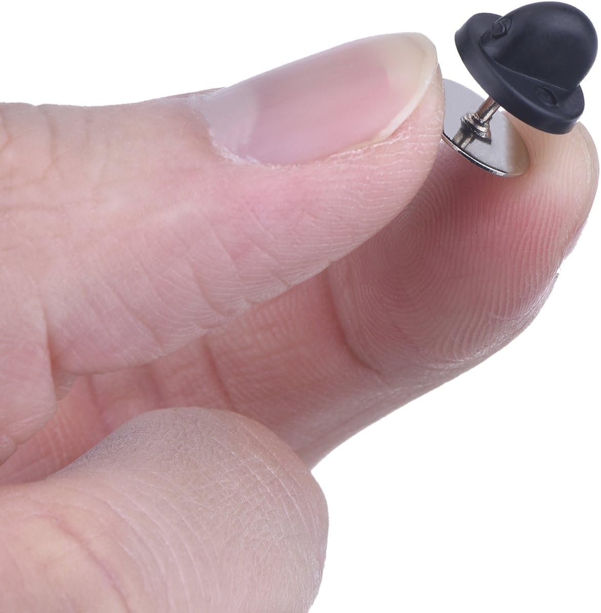 eBoot Tie Tacks Blank Pins with PVC Rubber Pin Backs (100)