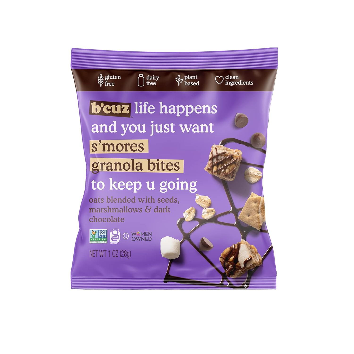 B'cuz Granola Bites 16Bag Gluten Free Healthy Snacks for
