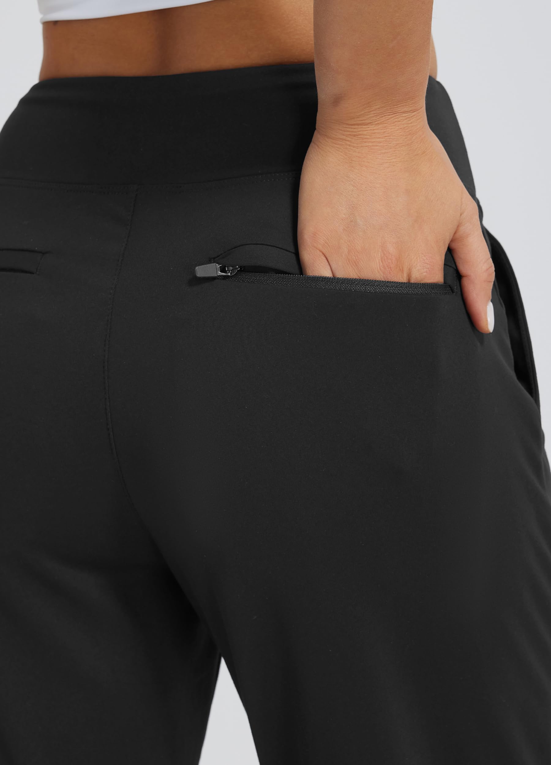 Libin Pantalones Vestir Casuales Mujer 7/8 Jogger | Pantalón Deportivo Elástico Informal Ligero De Verano Estilo Negocios Pantalón Para Correr Y Fitness Con Bolsillos
