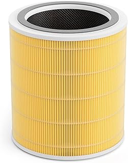 Pet Allergy Replacement Filter Compatible with LEVOIT Air Purifier Model Core 400S, Core 400s-RF Genuine H13 HEPA 360 Degree Filtration, 5 Layers 3 in 1 Filter | Yellow