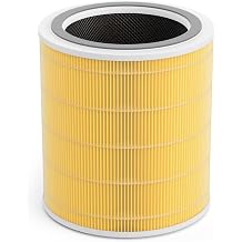 Ulrempart Core 400s-RF Pet Allergy Replacement Filter for Air Purifier Model Core 400S Replacement Filter Genuine H13 HEPA 360 Degree Filtration 5 Layer 3 in 1 Filter Yellow