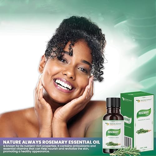 Miniatura 5 de Aceite esencial de romero, sin OMG, libre de crueldad, ideal para cuidado de la piel, cuidado del cabello, aromaterapia, aceite de masaje y