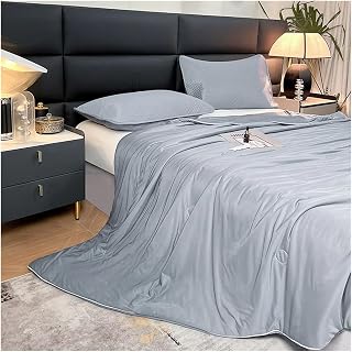 Cooling Blanket Smooth Blankets for Hot Sleepers Lightweight Summer Quilt with Double Side Cold & Cooling Fabric Soft Comforter,Bed Sheets, 200x230cm, FH-762