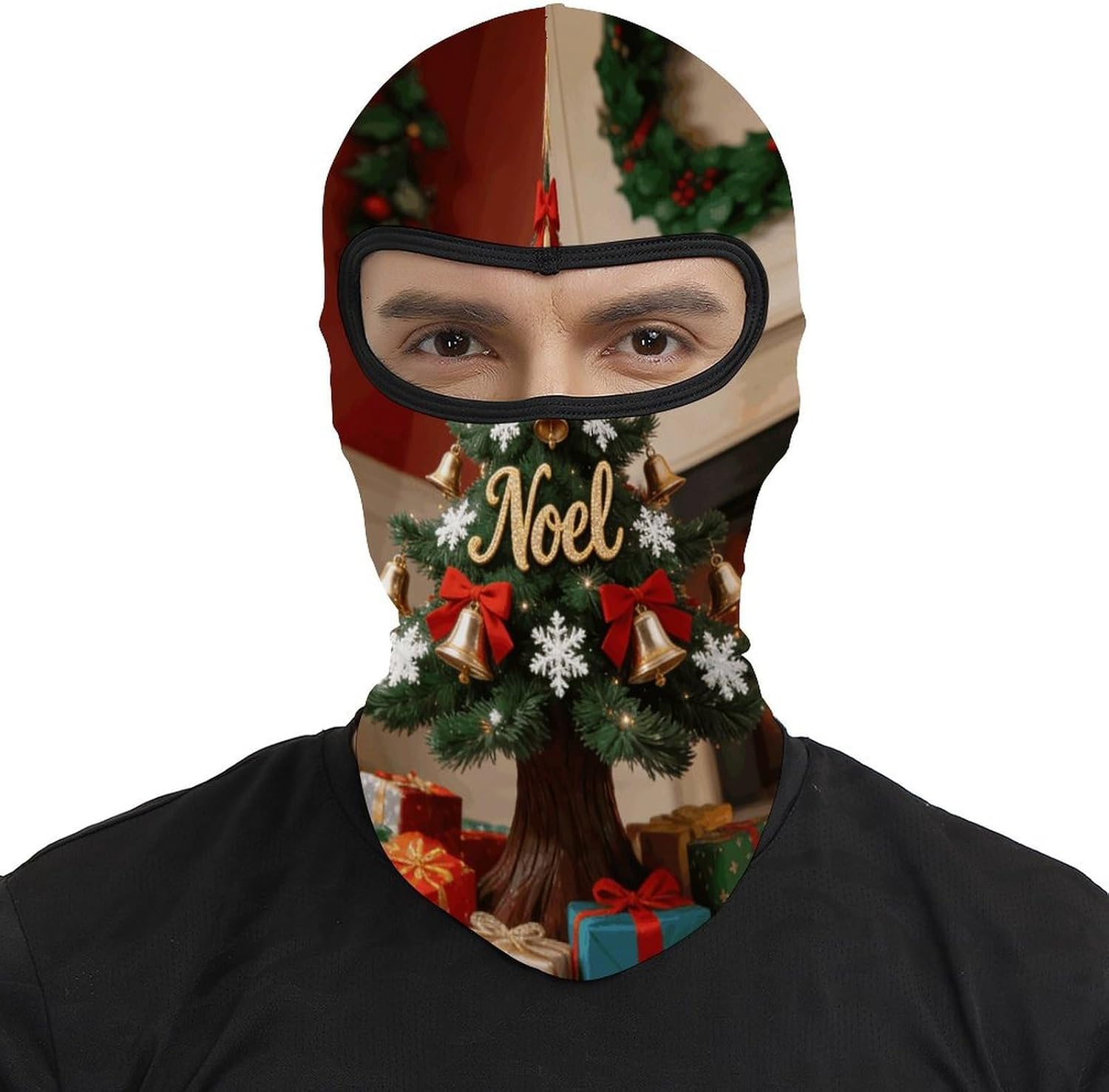 Noel Balaclava Ski Mask for Men Women Windproof Warmth Neck Gaiter Full Face Cover Neck Warmer Full Face Mask Motorcycle Cold Winter Scarf for Skiing Outdoor Sports