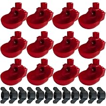 Horizontal Chicken Waterer Nipples with Cups 12 Pack , Leak Proof Automatic Poultry Drinker Feeder Kit for Chickens, Ducks, Turkeys, Quail,Fits 5-Gallon Bucket, PVC Pipes