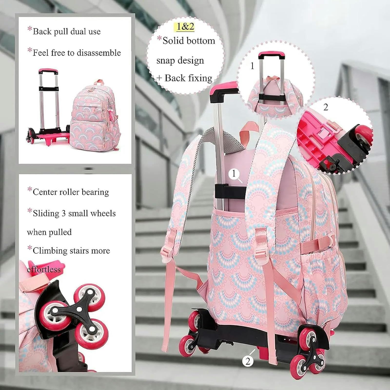 Cartable A Roulette Cartable A Roulette Sac À Dos Roller Girls Sac À Dos pour Enfants en Roue pour Enfants