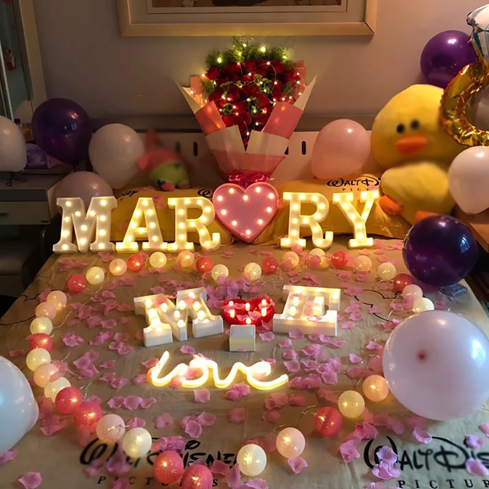 Decoratieve Led Verlichte Letter Marquee Teken - Alfabet Marquee Letters Met Lichten Voor Bruiloft Verjaardagsfeest Christm