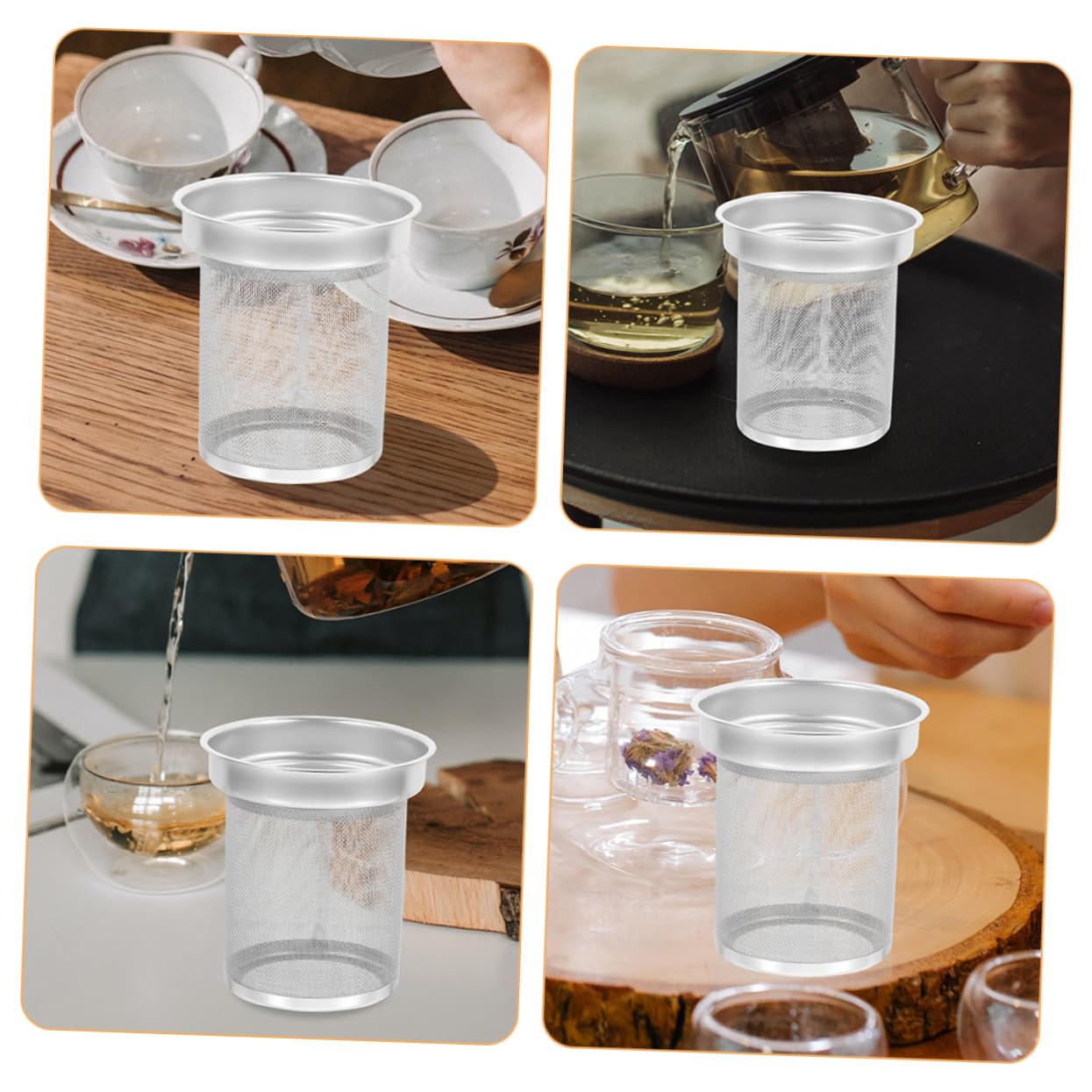 Colador de Té de Acero Inoxidable Filtro Infusor para Sueltas Resistente y Duradero Diseño Práctico y Distribuido Filtro Reutilizable para Tetera y Taza Pequeña