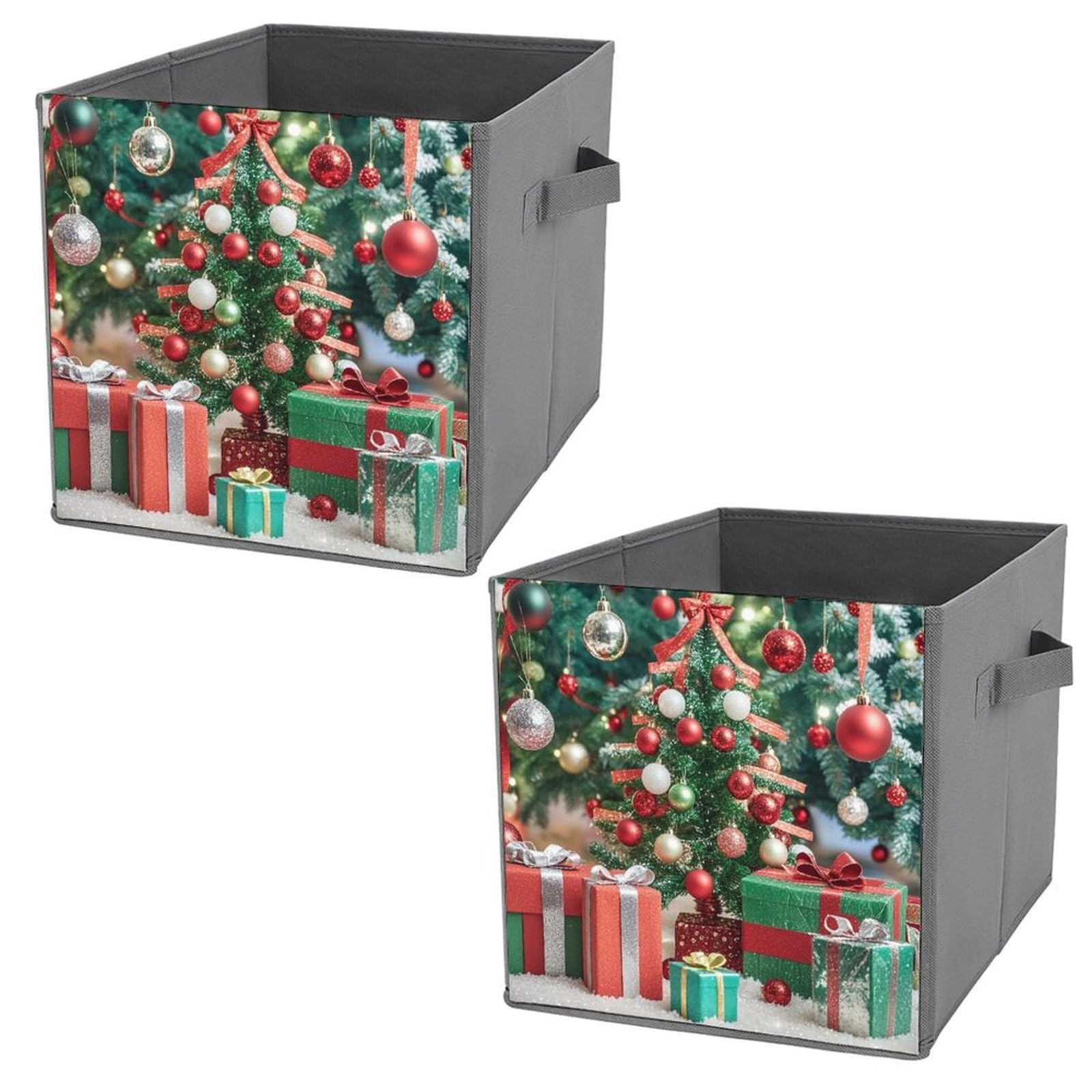 Bacs de rangement pliables de Noël pour organiser le dressing et les étagères