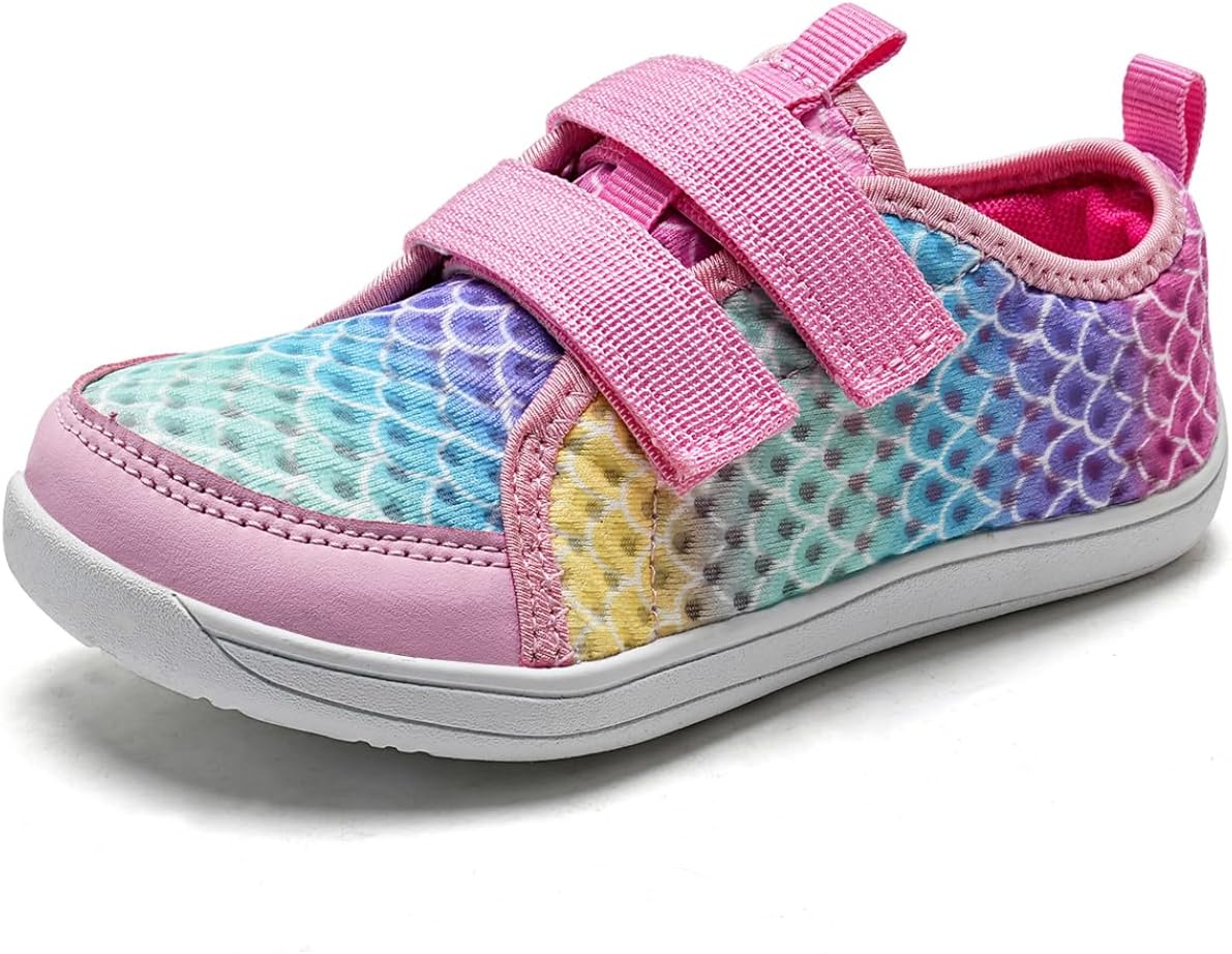 WateLves Wide Toddler Water Shoes Kids Barefoot Beach Swim Aqua Shoes Boys Girls Breathable Mesh Walking Hook and Loop Sneakers - Image 5