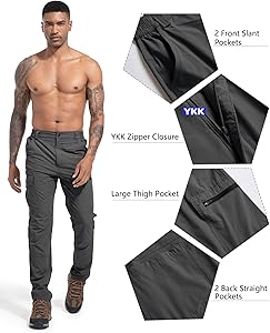 GARTENBOKER Men's Lightweight Hiking Cargo Work Pants&nbsp; 