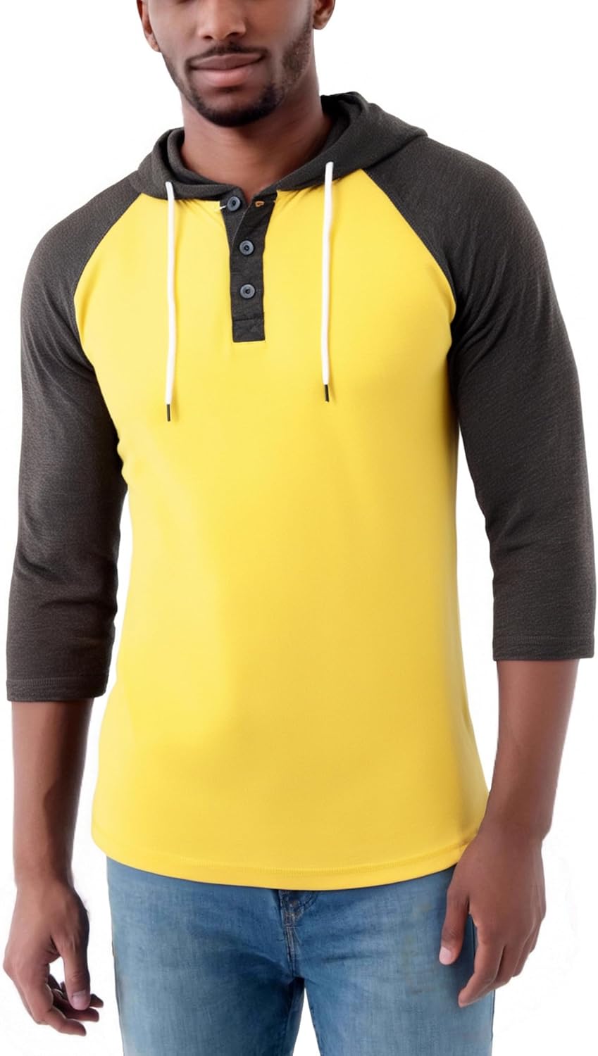 Mens Hoodies Shirt Casual Athletic Workout Fashion Hooded Lightweight Jersey Sweatshirt Long Sleeve with Drawstring - Image 3