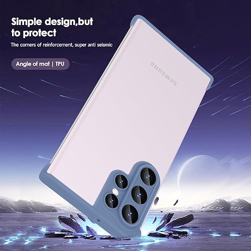 Miniatura 5 de Losin Funda compatible con Galaxy S23 Ultra, diseño sin bordes, protección de lente de cámara, delgada, ligera, de silicona suave, sin marco, a