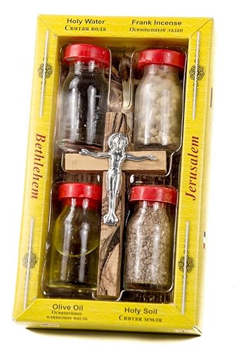 Nazareth Store BLESSED HOLY WATER, SOIL, OIL, INSENSE WITH JESUS