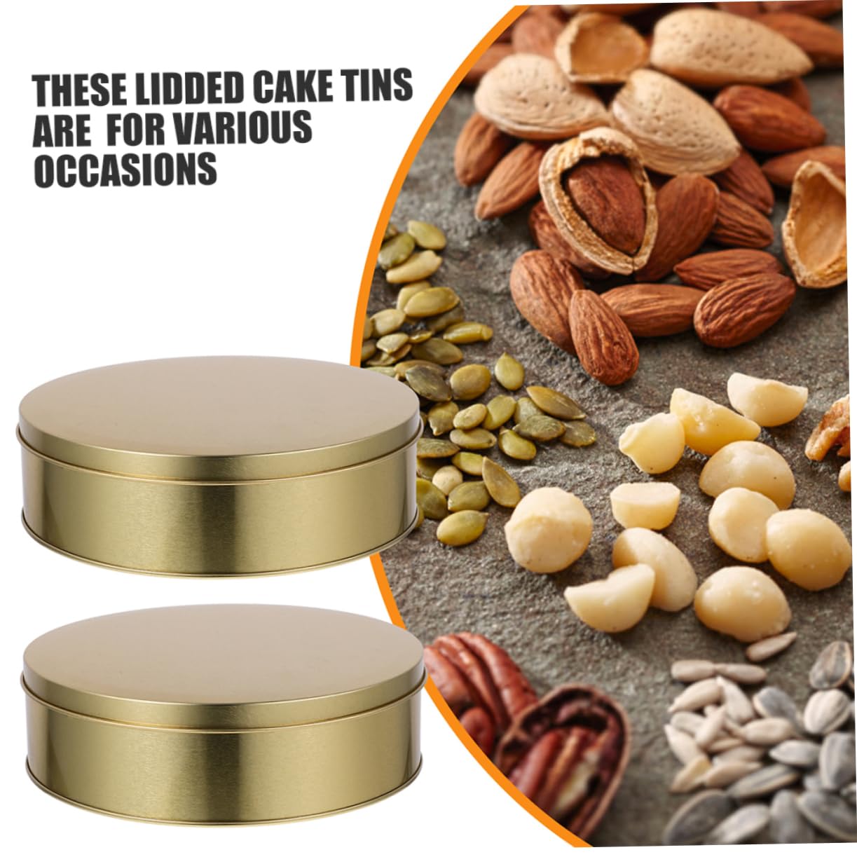 HEALLILY 4pezzi Scatole Per Biscotti Di Natale Coperchio Scatole Per Biscotti Di Natale Ronde in Metallo Per Contenitori Decorativi Dolcetti Per Feste Barattoli Per Dorati