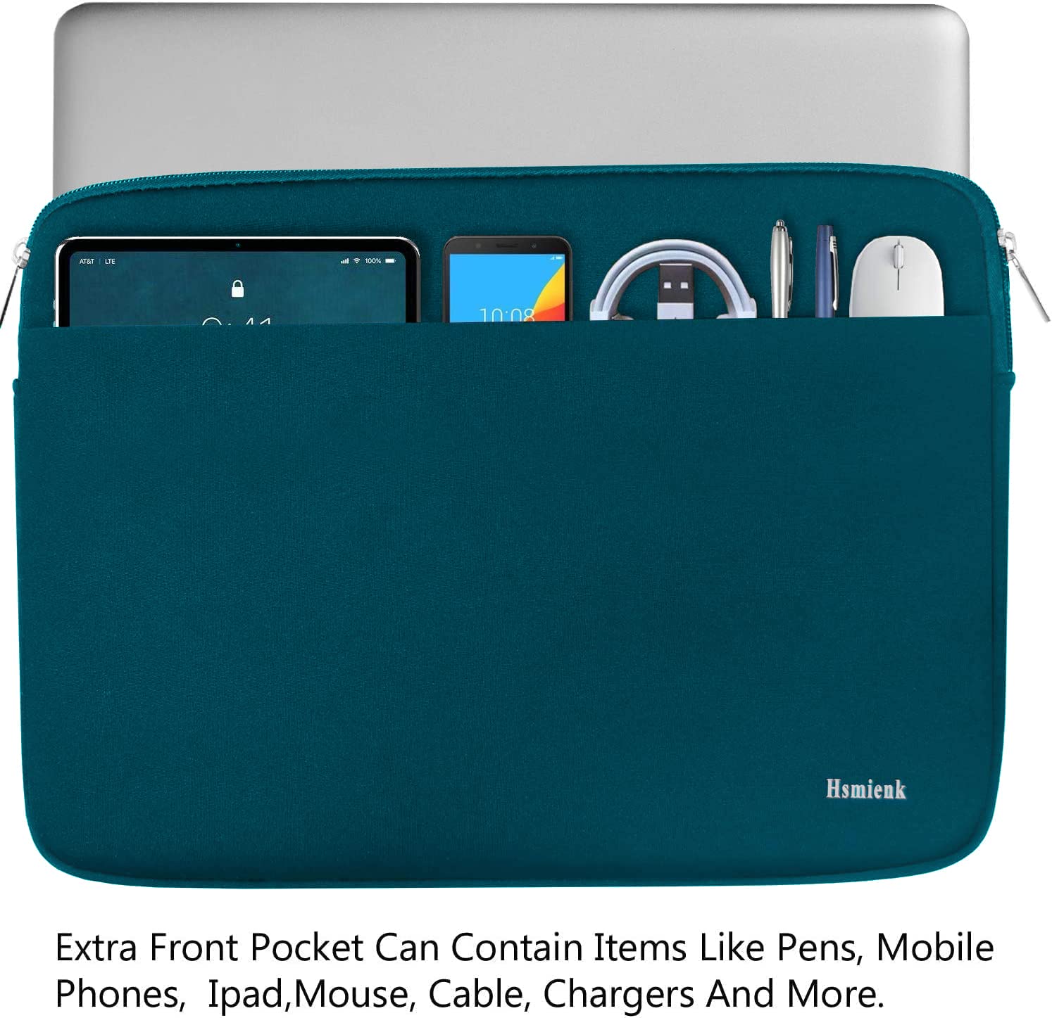 Housse de Protection Antichoc pour Ordinateur Portable 15,6", avec Poche pour Accessoires, HP, ASUS, Dell, Lenovo, Acer 15,6", Cyan