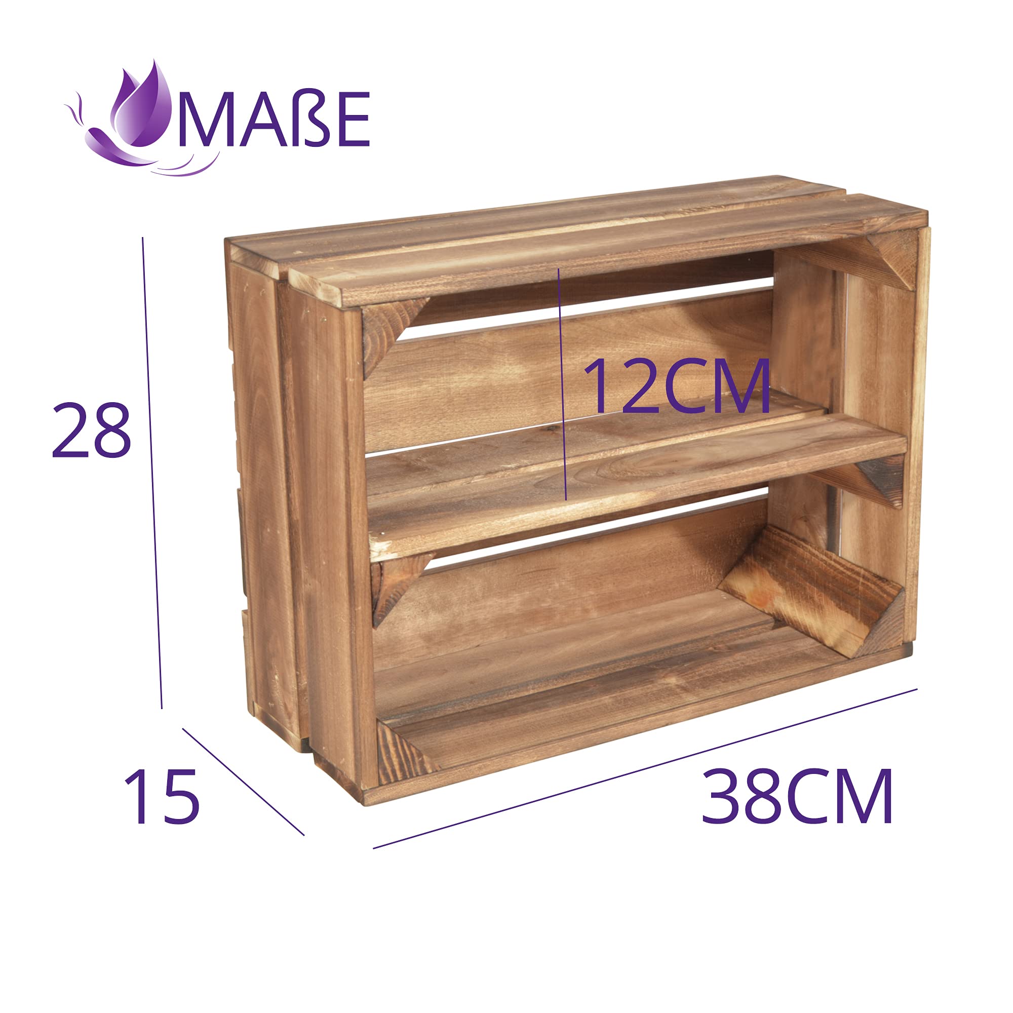 Portaspezie con 9 spezie – Scaffale in legno brunito scuro 1 scaffale lungo