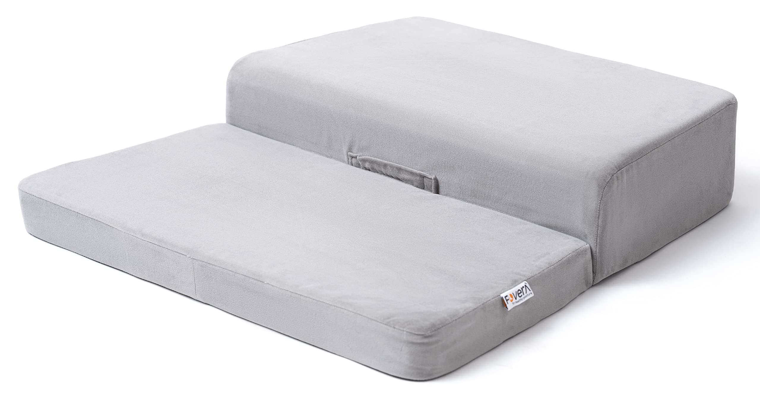 FOVERA Meditation Yoga Step Cushion - Foldable Portable Large Size Meditation Block, Light Weight, Easy to Carry with Premium Velvet Cover (Grey) (B09X1L2C4R) Amazon Price History, Amazon Price Tracker
