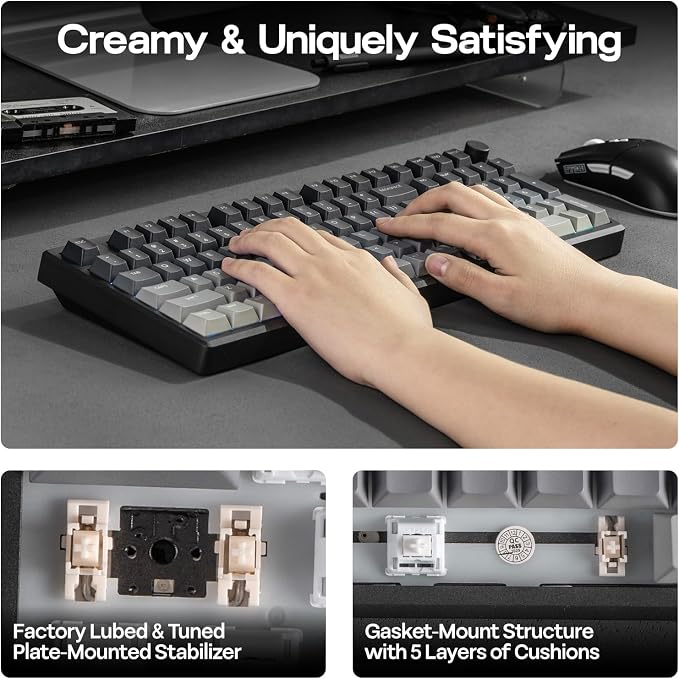Teclado Gamer Galaxy100 Lite QMK/via Aluminio 60% RGB miniatura 4