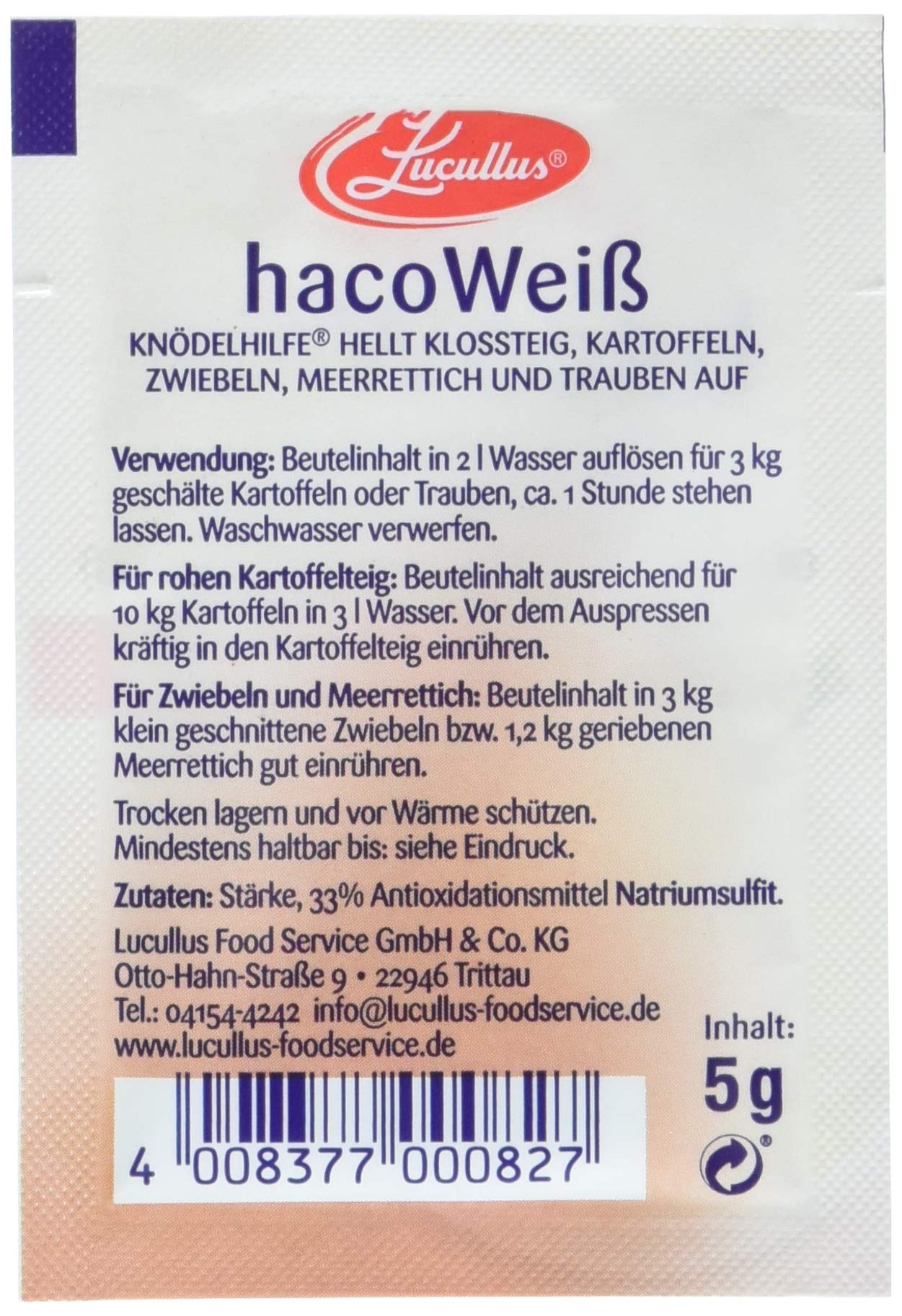 Hacoweiss Knödel, 20er Pack (20 x 5 x 5 g)
