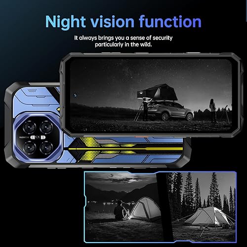 Miniatura 3 de Rugged Armor - Teléfono celular desbloqueado, teléfono inteligente de 6.99 pulgadas, HD, 68 + 108 MP, visión nocturna, Android 15, 22000 mAh,