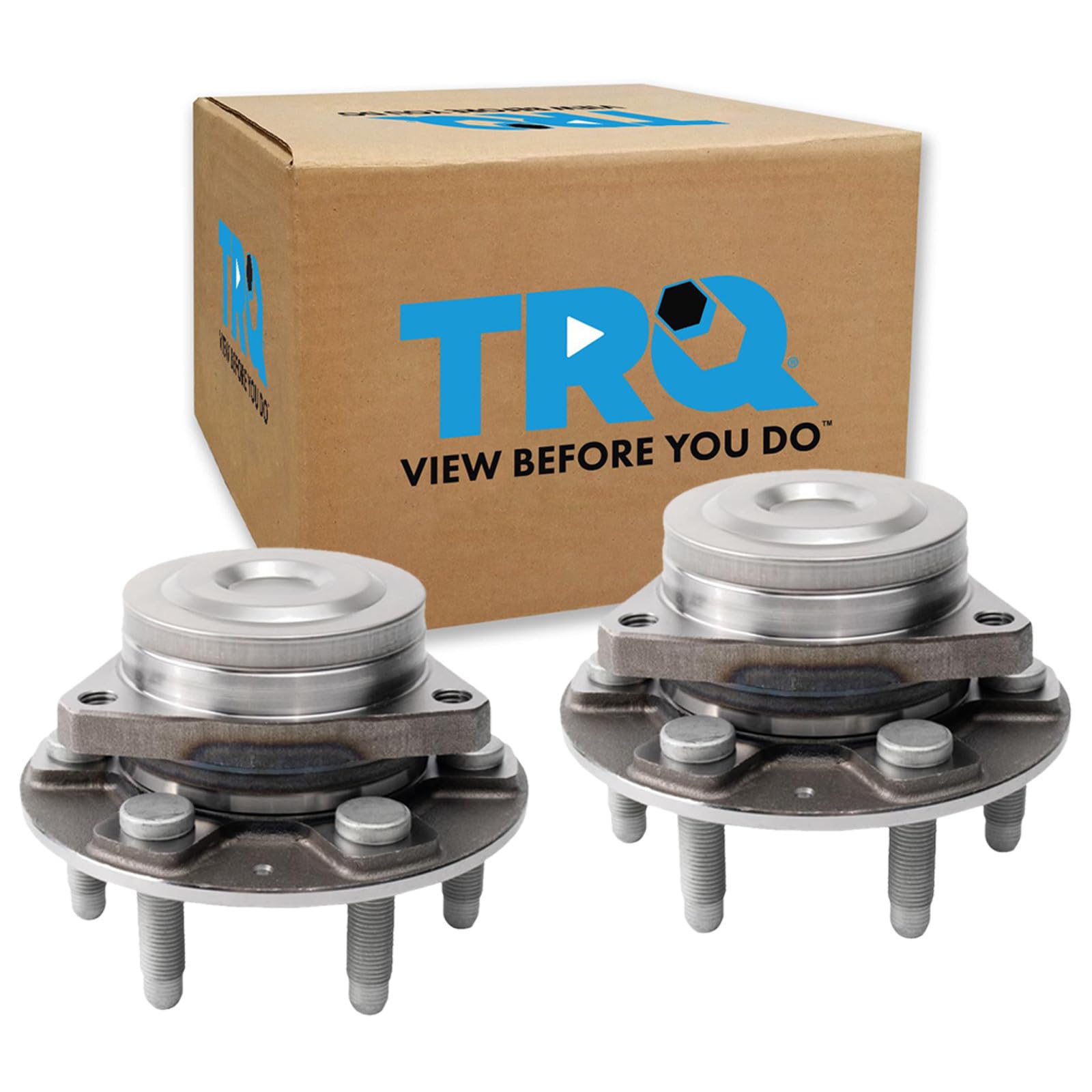 TRQ Rear Left and Right Wheel Bearing and Hub Assembly Set 2 Piece