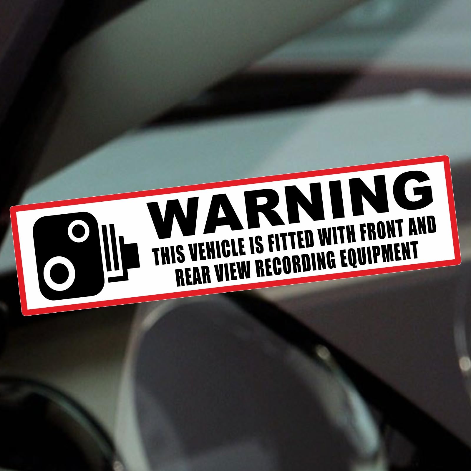 Platinum Place Uv Specialist Full Colour Inks 1 X Vc26 Sticker Front And Rear View Dash Cam Recording Sign Camera Window Bumper Cctv Decal Security Warning Label Car Taxi 200X50mm Dash Cam (Inside Window To Face Outwards)